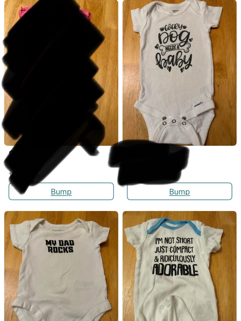 Multiple brands White Baby One-Piece Bodysuits with Black Script